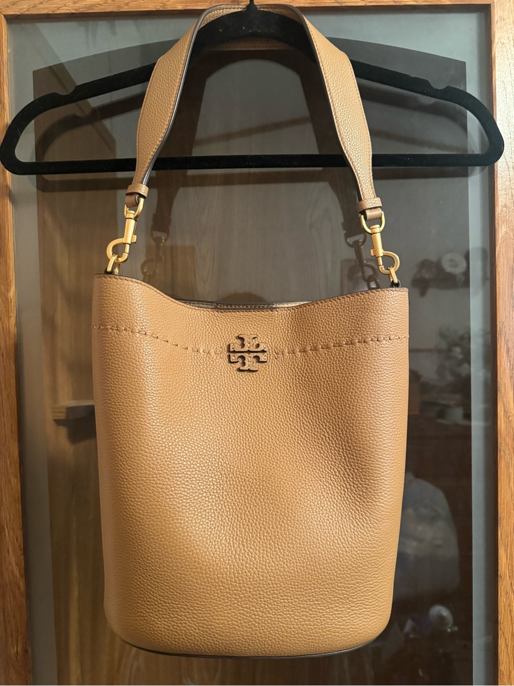 Tory Burch Pebbled Leather Shoulder Bag with Matching Wallet